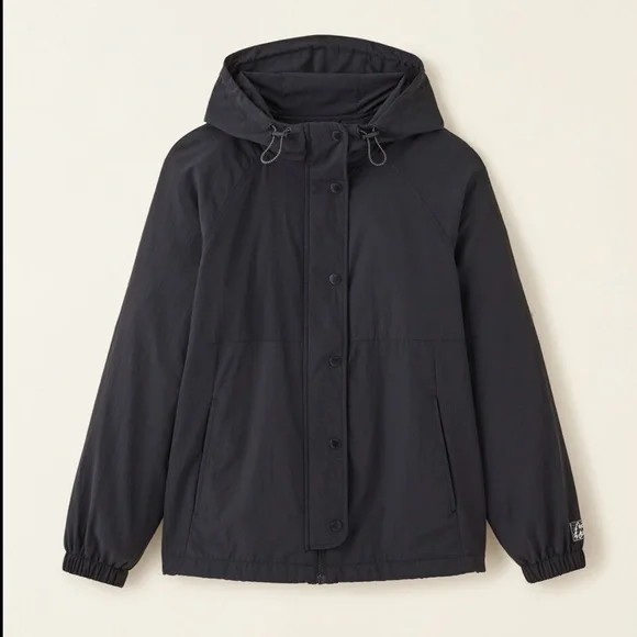 Roots Outdoors Black Nylon Windbreaker Men Women Large - Picture 1 of 13